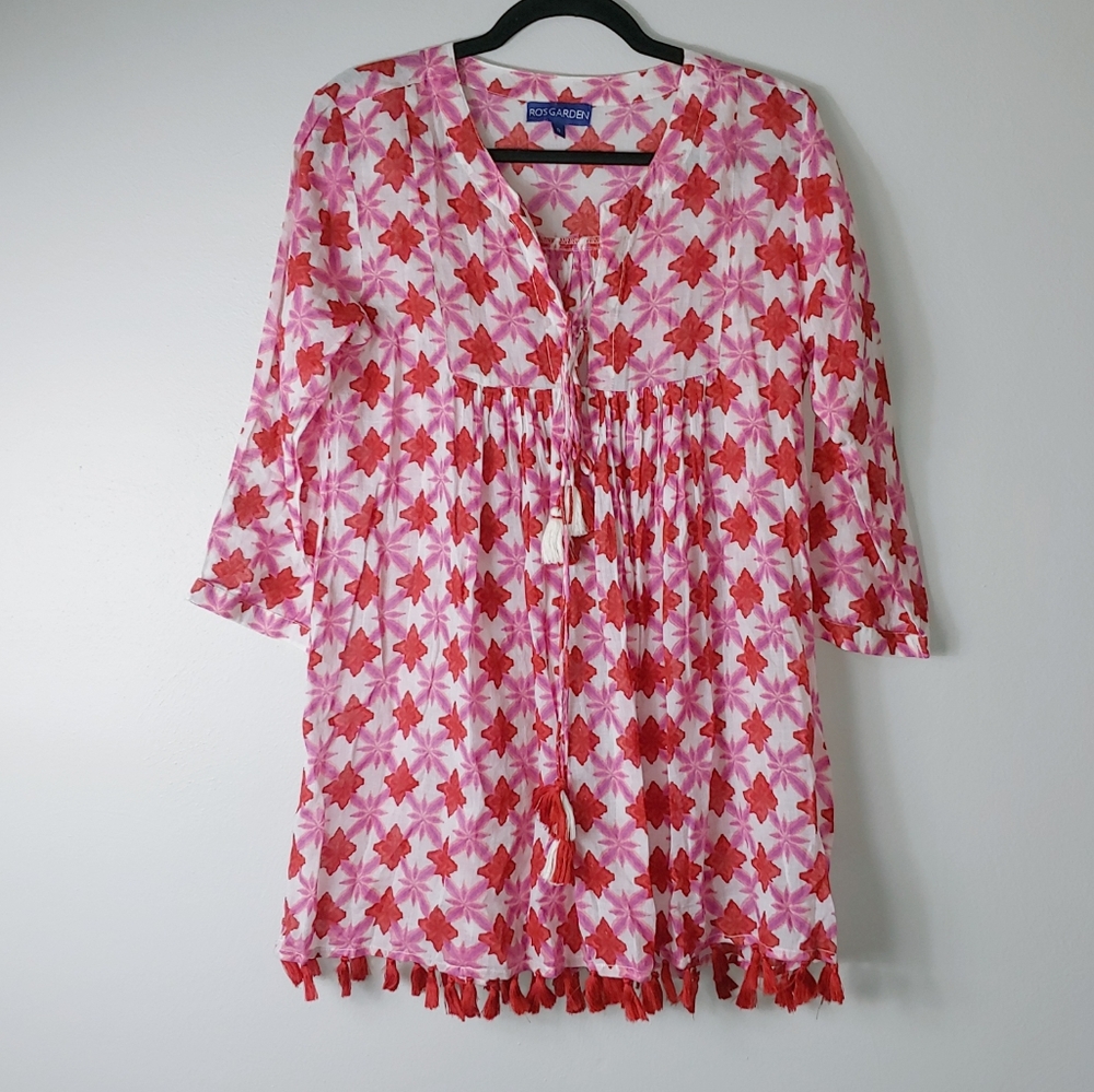 RO'S Garden Pink Printed Tunic Top